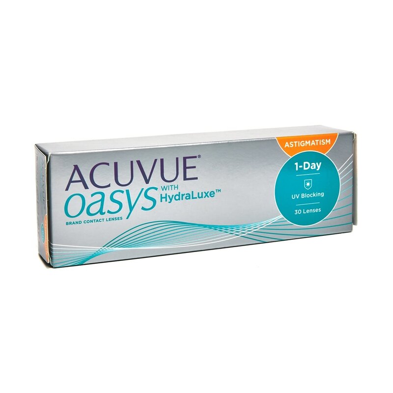 Acuvue Oasys 1-Day with Hydraluxe for Astigmatism
30 Pack
Daily Wear
1 Day Replacement
